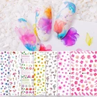 1 лист ультра-тонкий клей 3d дизайн ногтей украшение стены стикеры и наклейки Красота цветочным принтом дизайн Новые поступления