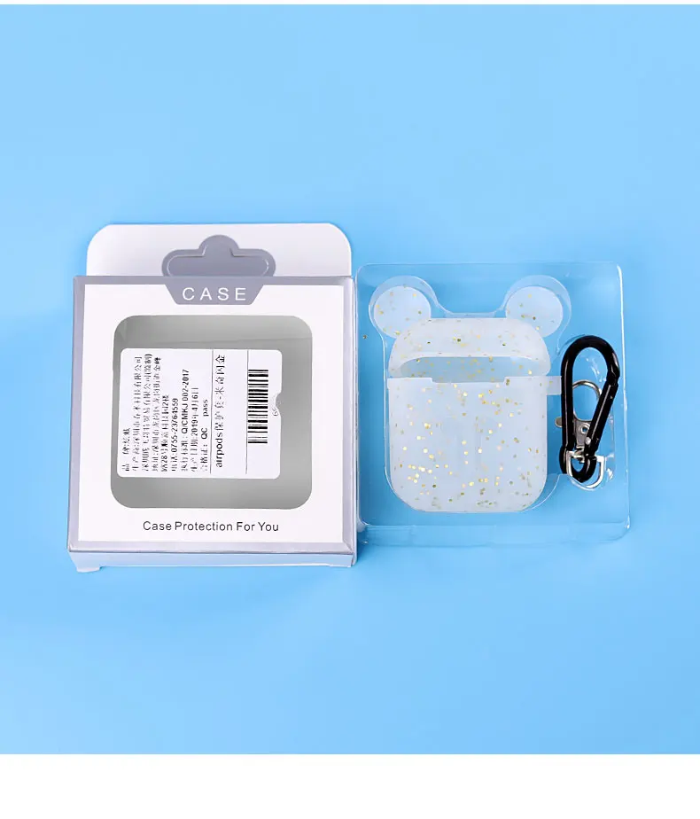 Mickey flash gold Силиконовый чехол для airpods 1/2 i9S/i10/i10s/i11/i12/i13 Tws, зарядное устройство, аксессуары для apple - Цвет: Mickey flash gold