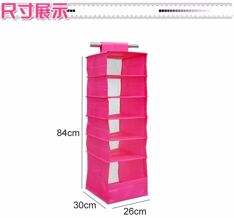 Моющийся складной органайзер ярких цветов с 6 отделениями модель 096 | Дом и сад