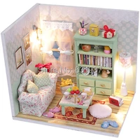 new arrive doll house miniatura 3d wooden diy dollhouse miniature furniture for children toys dolls houses birthday gift