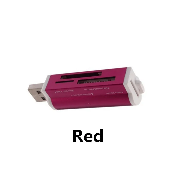 

All in One Memory Card Aluminum Alloy Reader for PC Computer External Storage USB 2.0 Card Reader for TF SD MMC MS M2 Card Slot