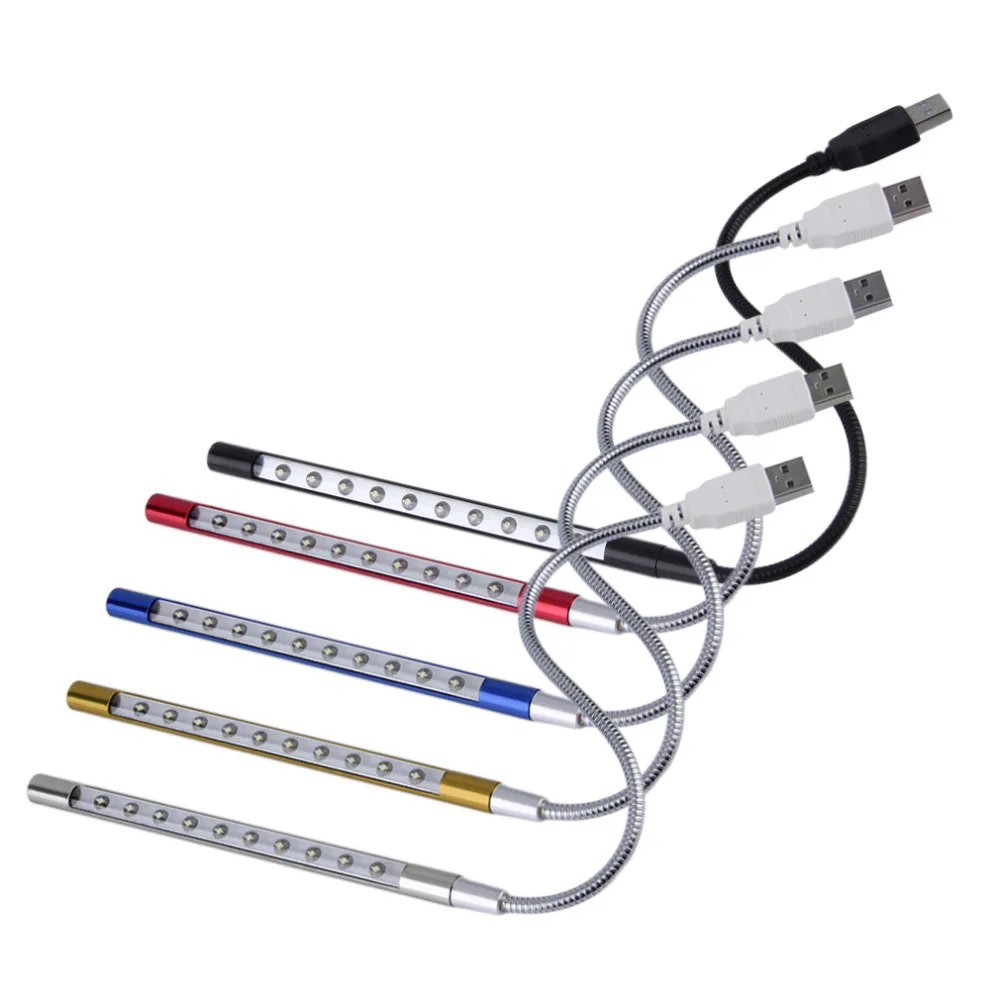 Новый продукт мини портативный гибкий 10 светодиодов USB светильник Компьютер