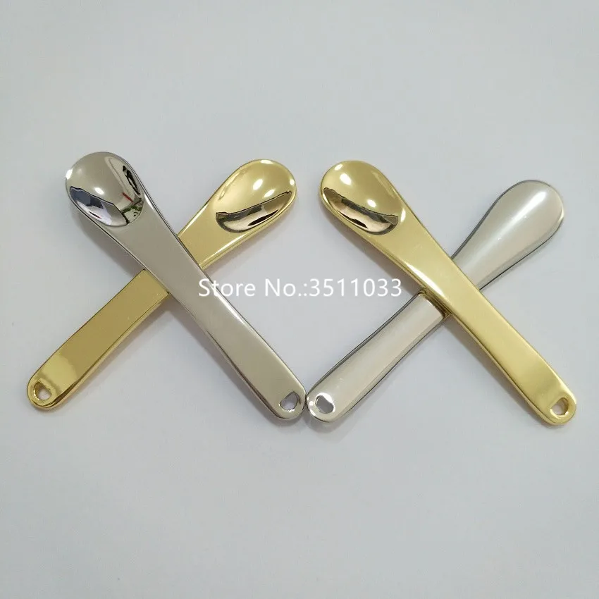 5 шт. Высококачественная Золотая Серебряная металлическая маска ложка DIY крем для