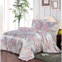 new 100 mulberry charmeuse silk bedding set 3pcs silk duvet cover pillowcase floral silk duvet cover sets multicolor multi size