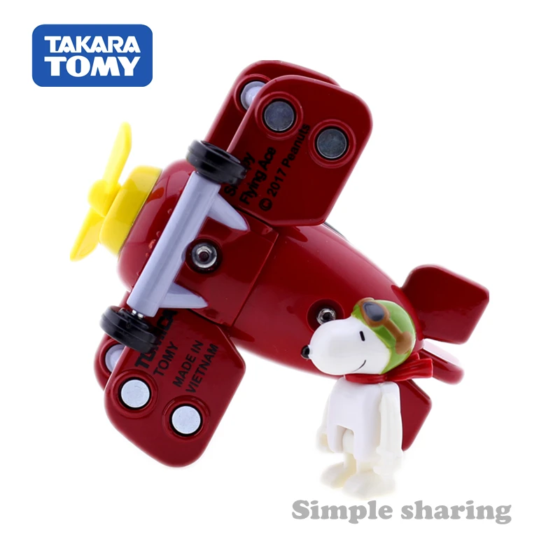 TAKARA TOMY Dream Tomica R08 набор моделей летающего самолета Снупи литый под давлением