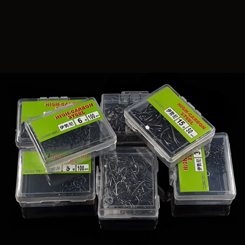 

100 High Carbon Steel Fishing Hooks With Hooks Marine Fishing Hooks Efficient Barbed Hooks