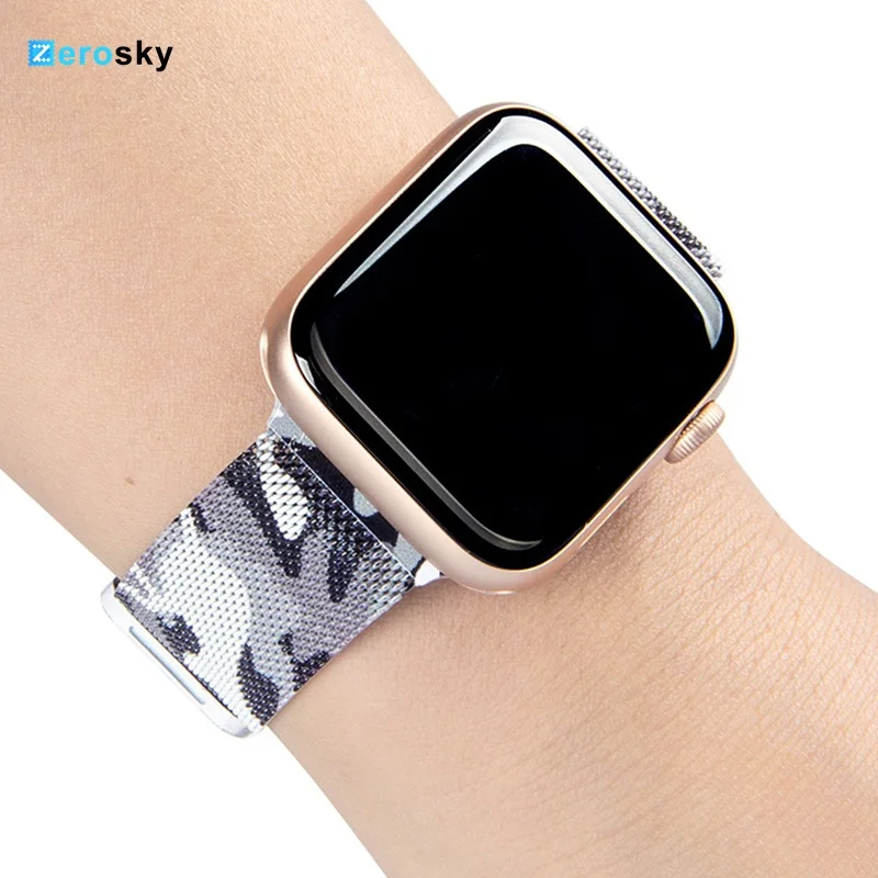 Спортивный Браслет Миланская петля магнитный ремешок для часов Apple Watch 2/3/4