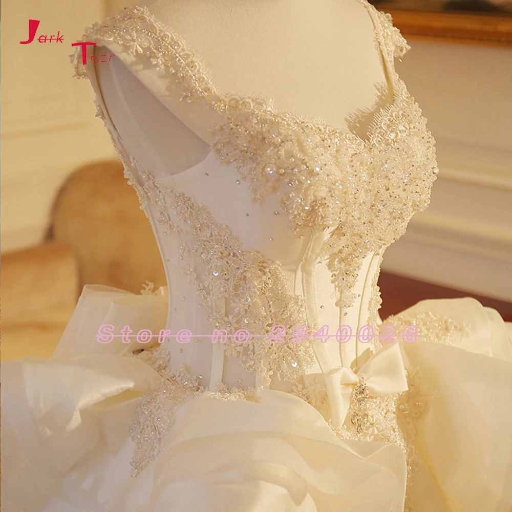 Jark Tozr индивидуальный заказ лук свадебное платье с Нижняя юбка Vestidos de Novia