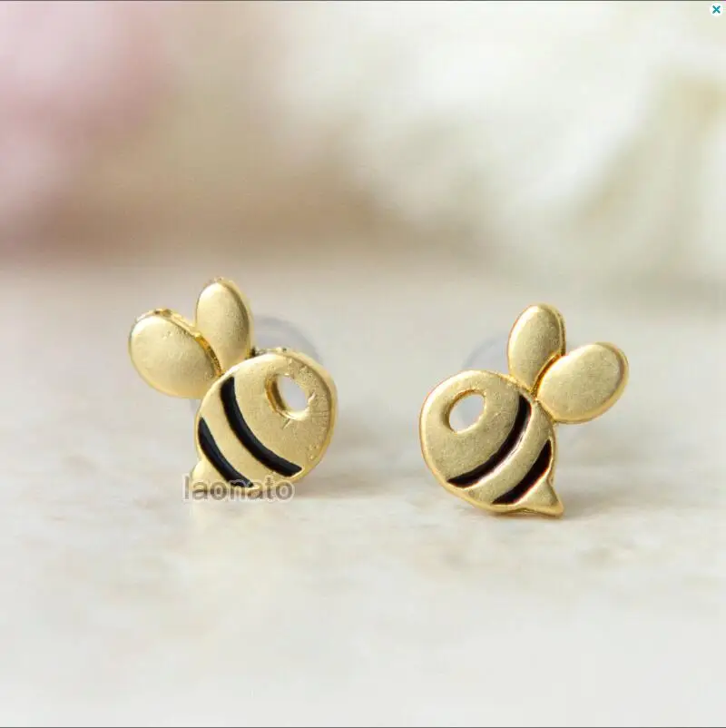 1 пара женские серьги в виде пчелы|animal stud earrings|fashion earringsstud earrings |
