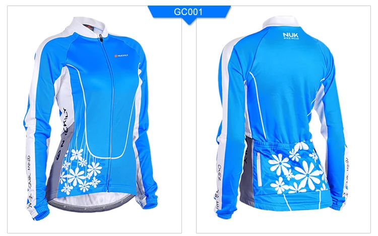 NUCKILY Лето Custom fit Cycle рубашка женская тонкая форма с длинным рукавом Велоспорт Джерси GH001