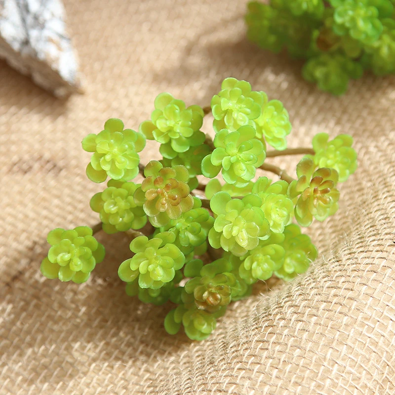 Mini Land Lotus Shrubs 24 heads Miniature Landscape Garden Wedding Artificial Plant Home Green DIY Decoration Fake Succulent | Дом и сад