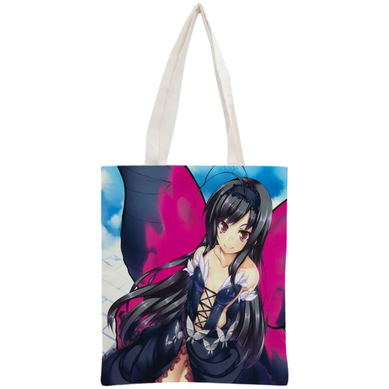 

Custom Accel World Tote Bag Reusable Handbag Women Shoulder Pouch Foldable Canvas Shopping Bags Women Canvas Shoulder Bag