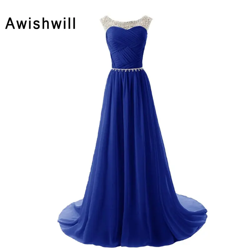 Женское вечернее платье до пола шифоновое с длинными рукавами крылышками и