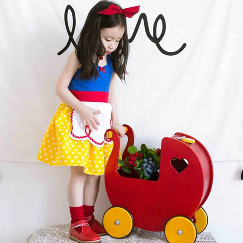 Платье Белоснежки Летнее платье принцессы Эльзы для девочек Симпатичная одежда