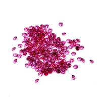 0 8mm to 3mm 5 red color artificial ruby round shape corundum for jewelry making