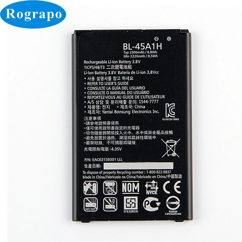 

Full 2300mAh New BL-45A1H Replacement Battery For LG K10 LTE F670L F670K F670S F670 Q10 K420N BL 45A1H Mobile Phone Batteries