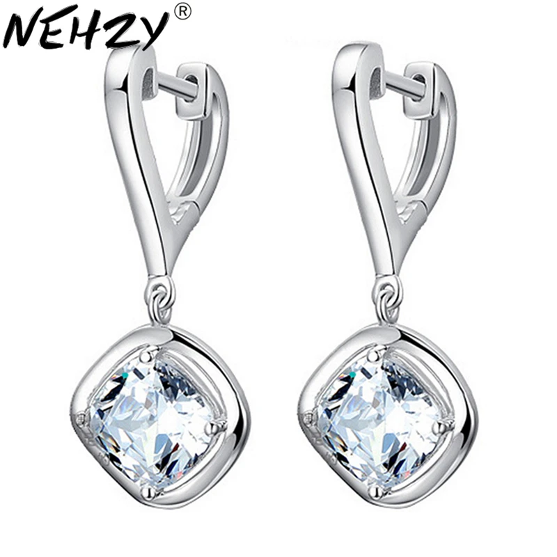 

NEHZY S925 штамп серебряные серьги хрустальные ювелирные изделия для женщин длинные части высокого качества Модные ювелирные изделия от произв...