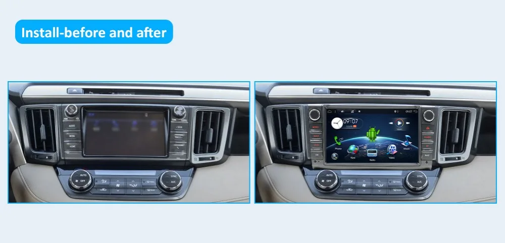Восьмиядерный 8 дюймов Android 9,0 2din автомобильный радиоприемник для 2013 RAV4 Радио Навигация с gps Радио wifi радио Кассетный рекордер