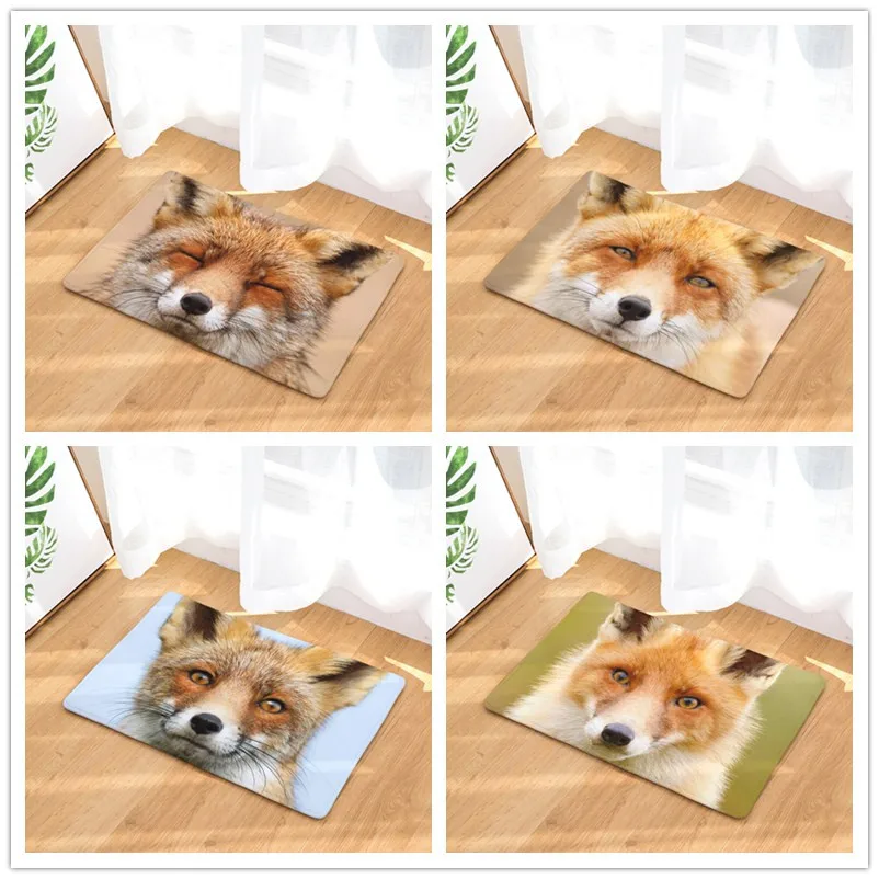 Рисунок лисы стиль печать ковры противоскользящие напольные коврики для
