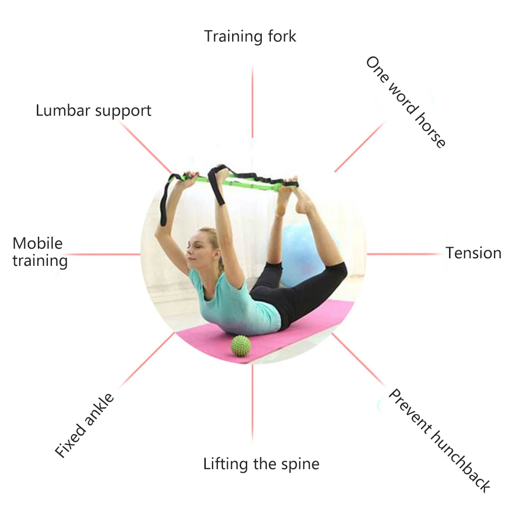 

Hot Yoga Belt Leg Strectching Resistance Bands Pull Rope for Ballet Yoga DO2