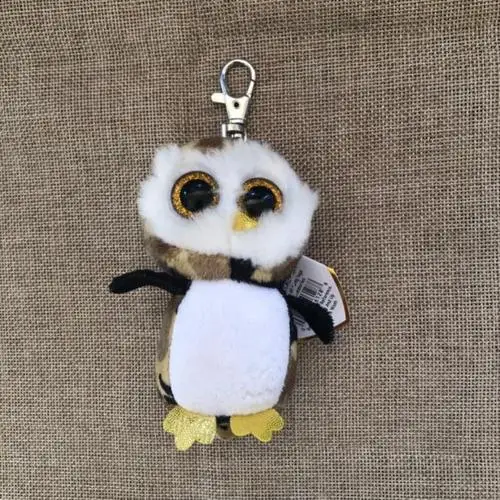 owl Оригинальная мини-игрушка в виде желтой утки, совы, голубого Кита, Выдра, дельфин, Имитация животных, плюшевая игрушка, кукла, детский подарок на день рождения - Цвет: owl