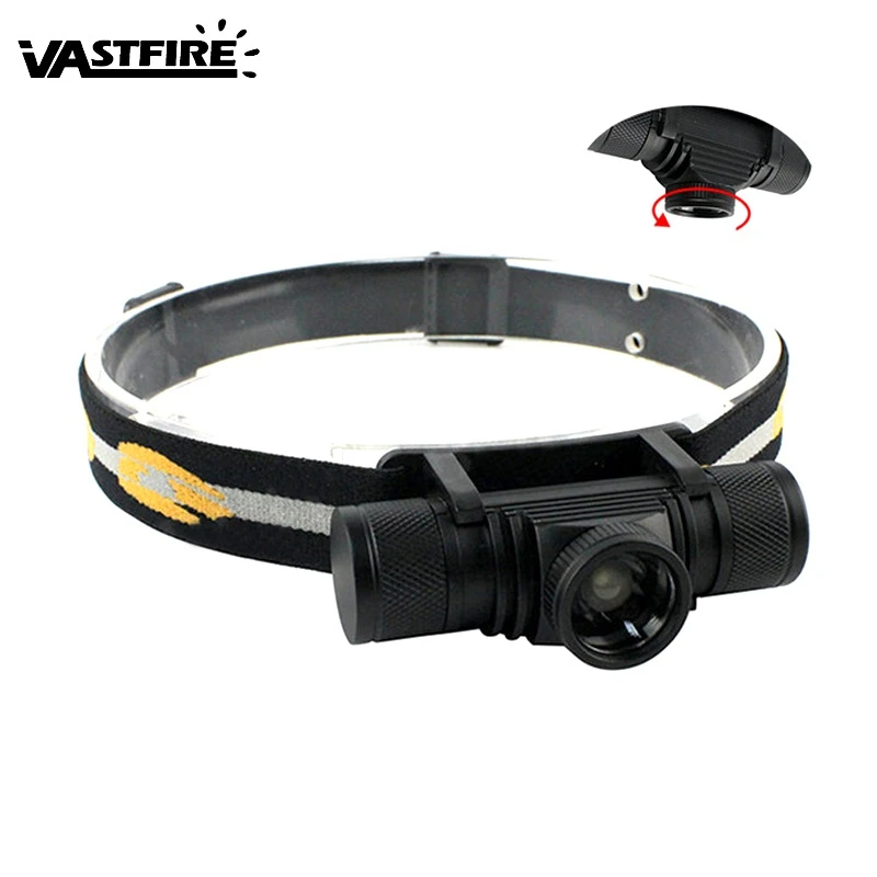 Налобный фонарь VastFire аккумуляторный 1000 лм 4 режисветодиодный USB 18650|Налобные