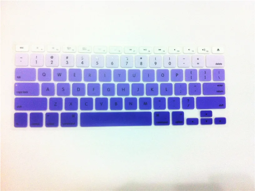 Чехол для клавиатуры macbook air/pro retina 13 3 15 4 дюйма фиолетовый с градиентом 2 шт.|for