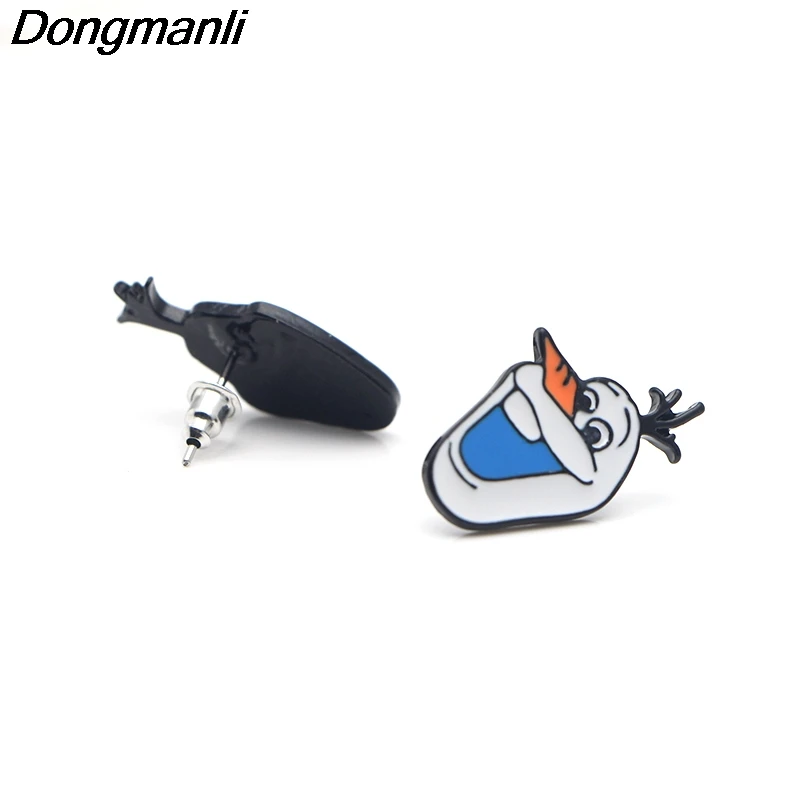 P2579 Dongmanli Мультяшные милые эмалированные Серьги для пирсинга, Мультяшные серьги для женщин, девочек, детей, милые подарки