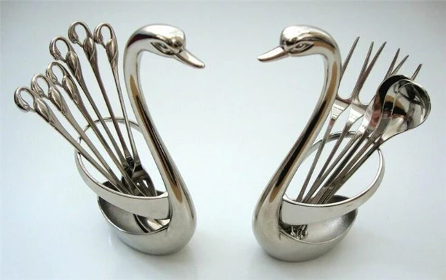 Лебедь вилка Столовая Посуда набор/нержавеющая сталь плоды вилкой/Little Swan