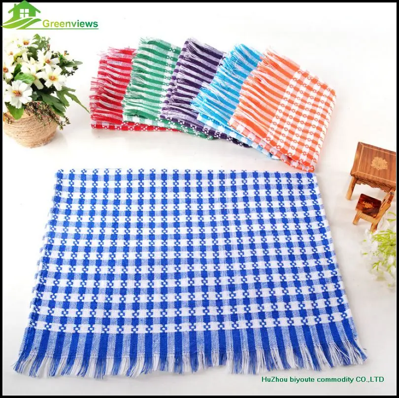 Cotton Grid Gauce Dishtowel Kitchen Towel Dish Cleaning Cloth Tea Printed | Дом и сад