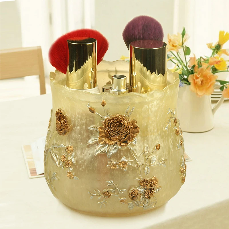 

European washing table, skin care product storage box, large resin, princess, cosmetics, storage box, tabletop