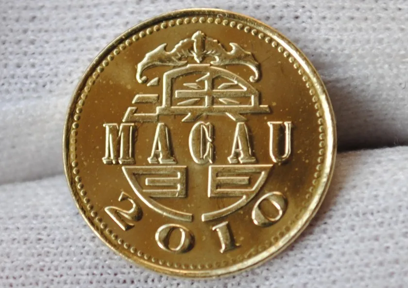 Оригинальные монеты Macau 10 AVOS китайские редкие Азии для коллекции 100% настоящие |