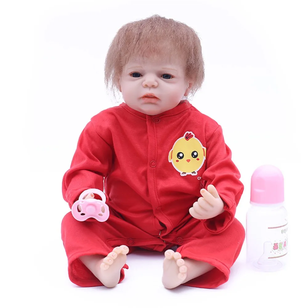 SanyDoll 20 дюймов 50 см силиконовые куклы для новорожденных кукла милое красное