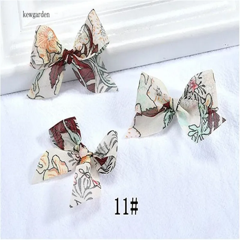 Kewgarden DIY серьги заколки для волос аксессуары для волос шифон цветок лента бант материалы ручной работы 20 шт./партия - Цвет: 11