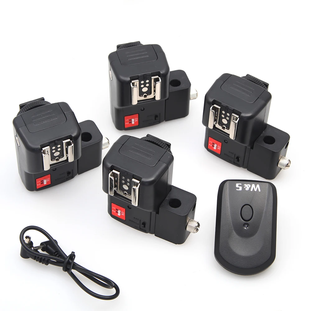 Беспроводной триггер для фотостудии 1 передатчик + 4 приемника с держателем зонта