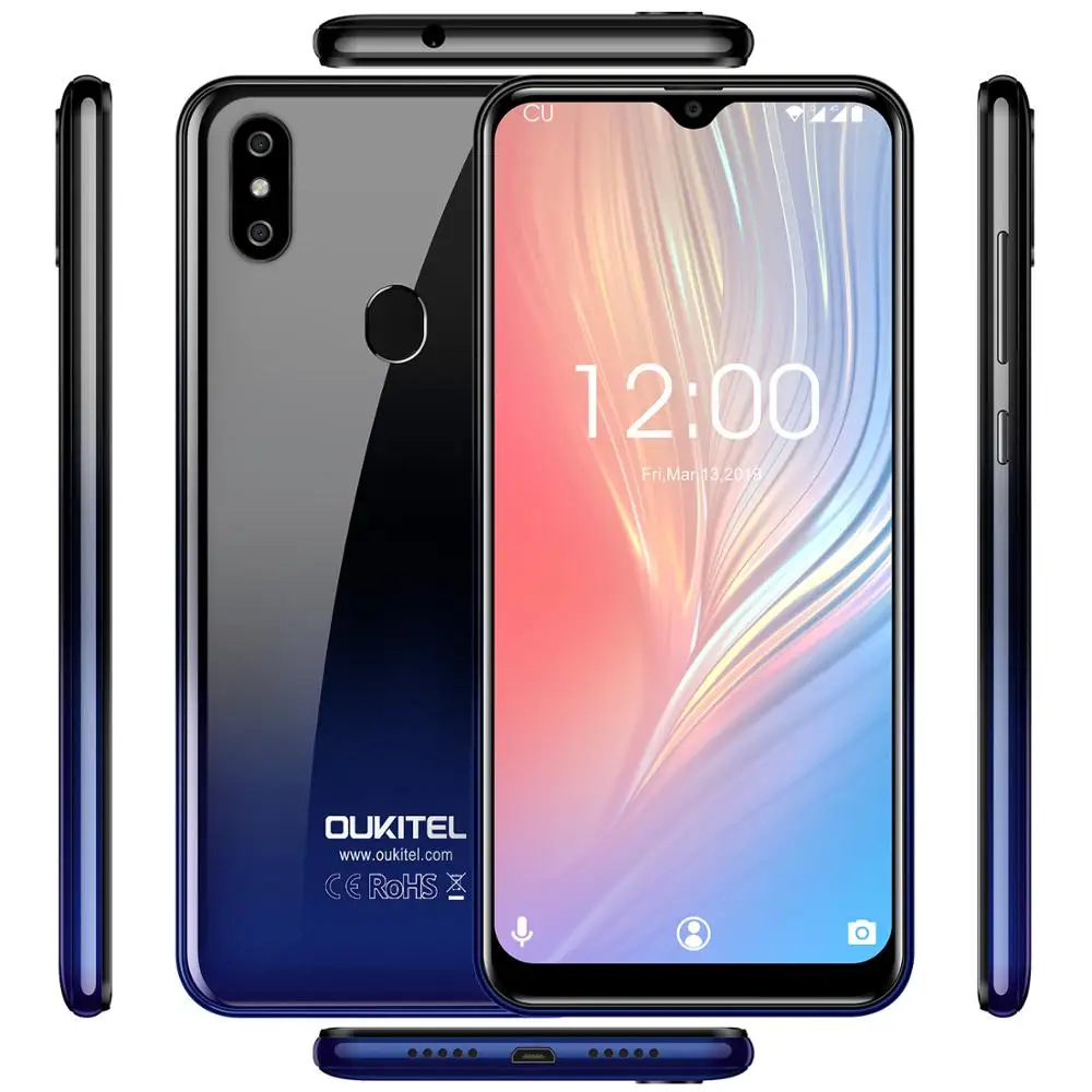 

OUKITEL C15 Pro 6.088'' 19:9 Android 9.0 Cellphones 3GB 32GB MT6761 Waterdrop 4G Smartphone Fingerprint Face ID 5G WiFi Phone