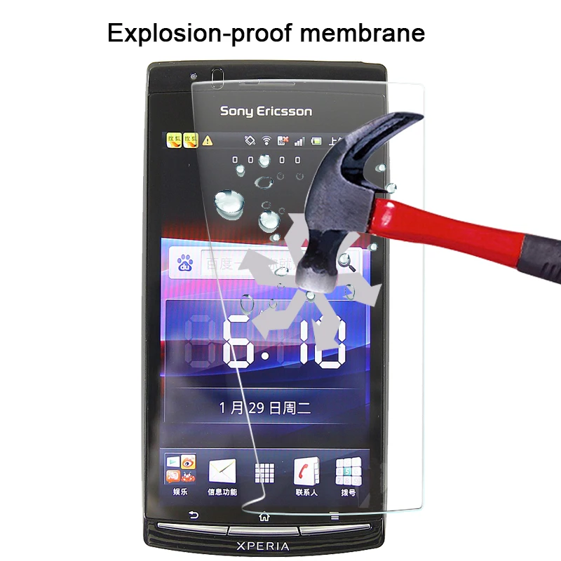 Для Sony Xperia Arc S LT18I водонепроницаемый защитная пленка экрана с чистой тканью