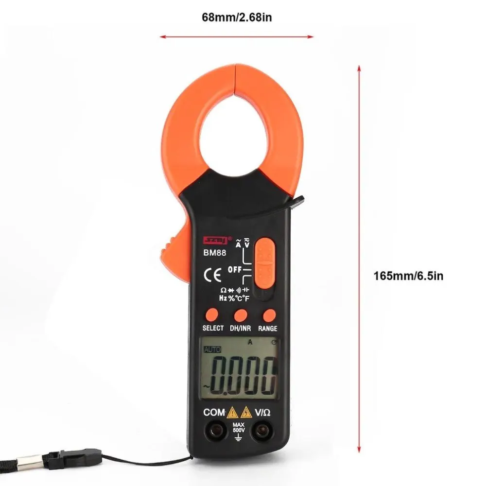 SZBJ BM87/BM88 Цифровой DC/AC клещи портативный мультиметр Вольт Ампер Ом диодный тестер