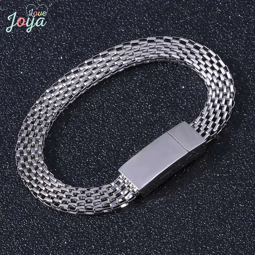 Joya Love Easy-hook Silver Bracelet For Men Stainless Steel Fashion Simple Jewelry Wholesale Gift Bracelets &amp Bangles | Украшения и