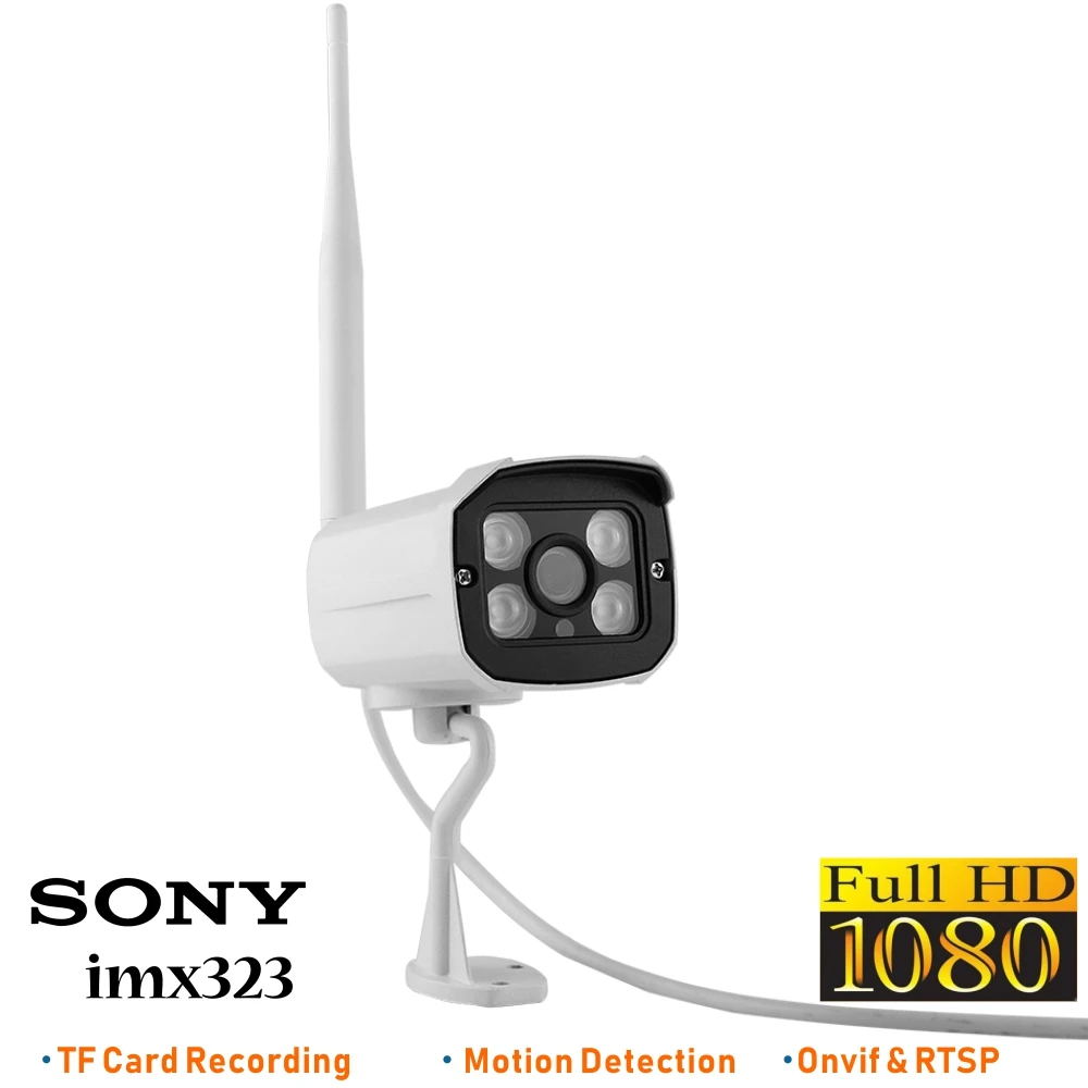 ENSTER IP66 SONY IMX323 4 Массив ИК LED день и ночь Беспроводная TF карта Запись пуля ip камера с