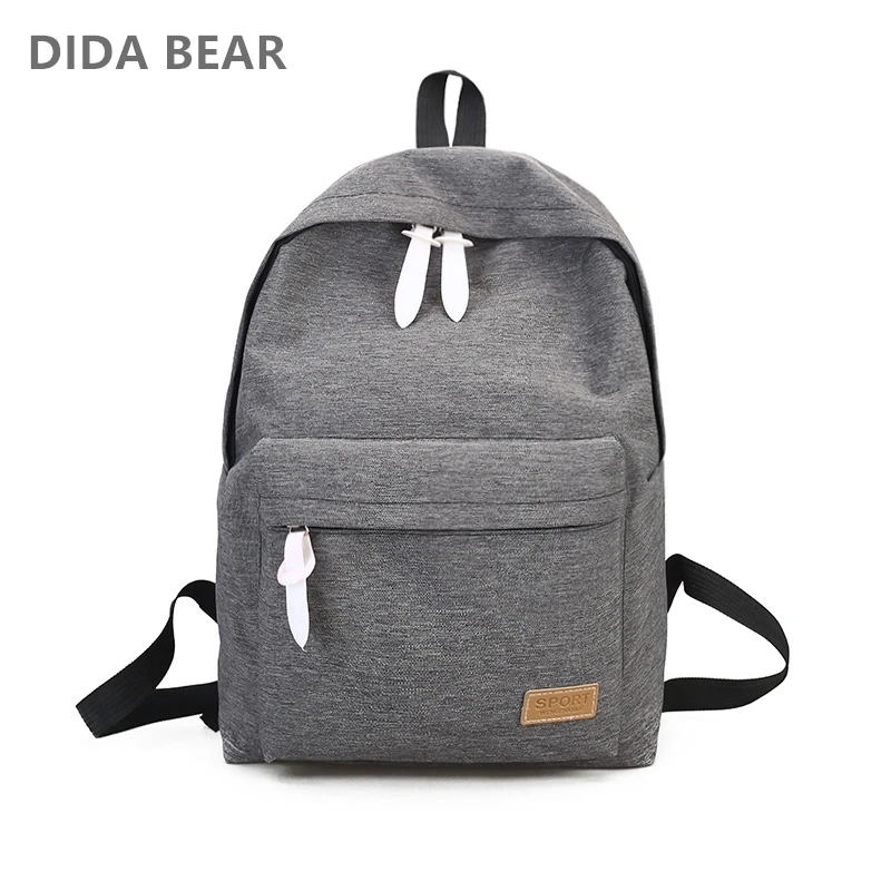 DIDA BEAR 2018 высокого качества Женщин Холст Рюкзаки Дамы Плечо Мешок Школы рюкзак Для