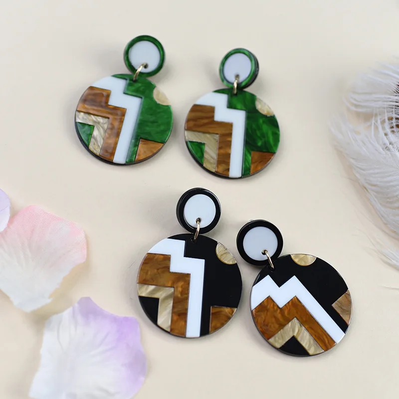 Женские серьги-капельки Carvejewl двойные круглые серьги в готическом стиле из смолы