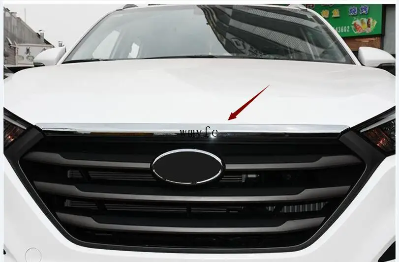 Подходит для HYUNDAI TUCSON TL 2015 2016 2017 хромированный передний капот решетка гриль губы