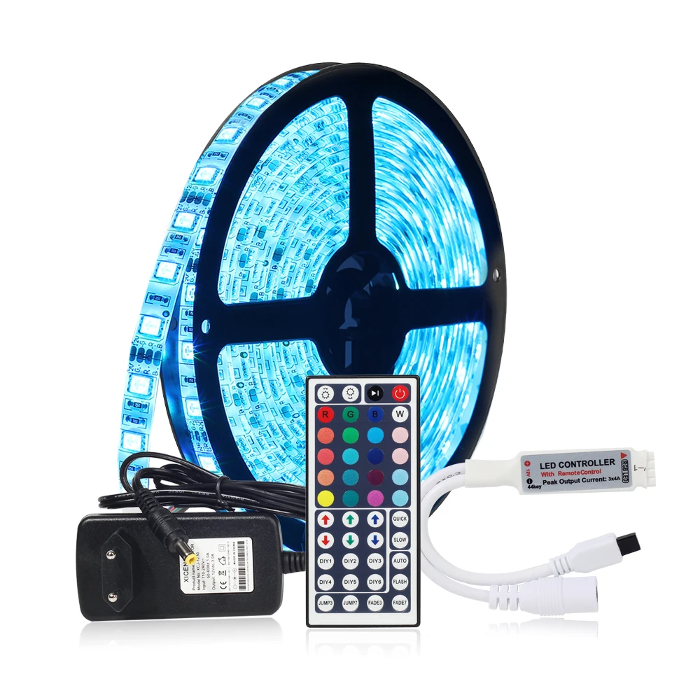 Гибкая светодиодная лента 12 в пост. Тока SMD 5050 RGB 60 светодиодов/м 5 м/рулон