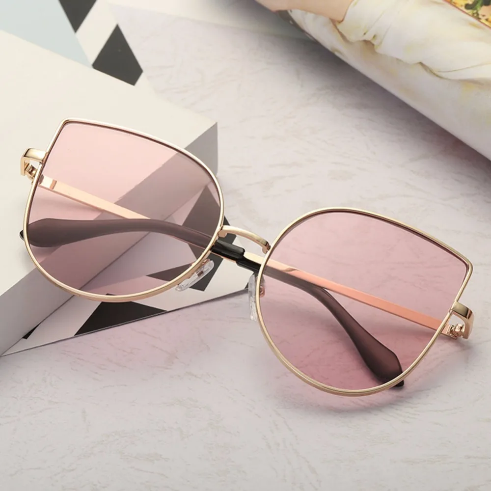 Женские солнцезащитные очки с градиентной оправой в стиле ретро|cat sunglasses|sun
