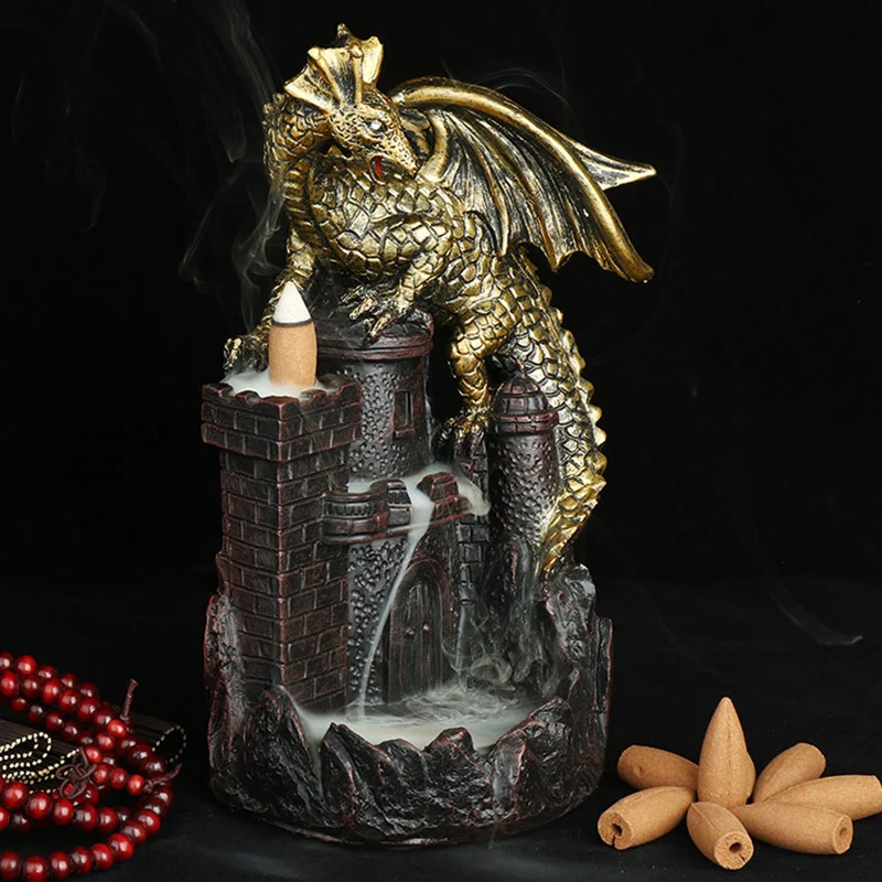 Смола Дракон птерозавры задний поток благовония горелка дым водопад ладан