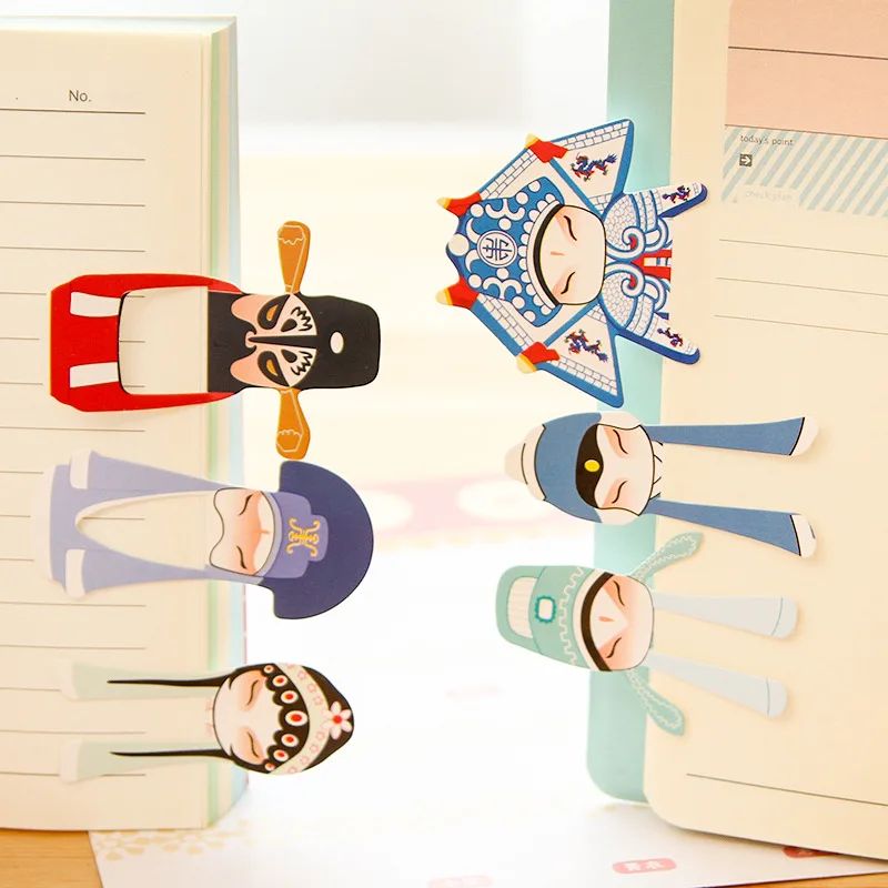 Бумажные книжные маркеры Пекинской оперы marque page kawaii креативная книга segnalibri mark