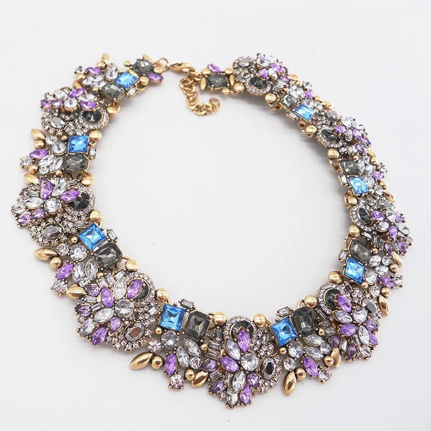 PPG и PGG Женщины Ювелирные Изделия Кристалл Шарм Choker Коренастый Себе Биб Воротник Ожерелье
