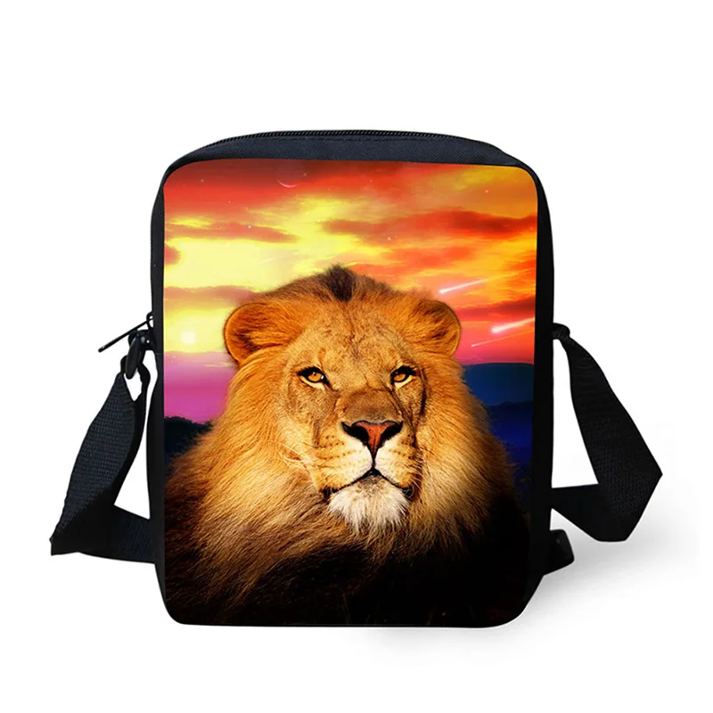 Мужская сумка мессенджер с принтом льва из полиэстера|bags with|shoulder bagsmen messenger bags |