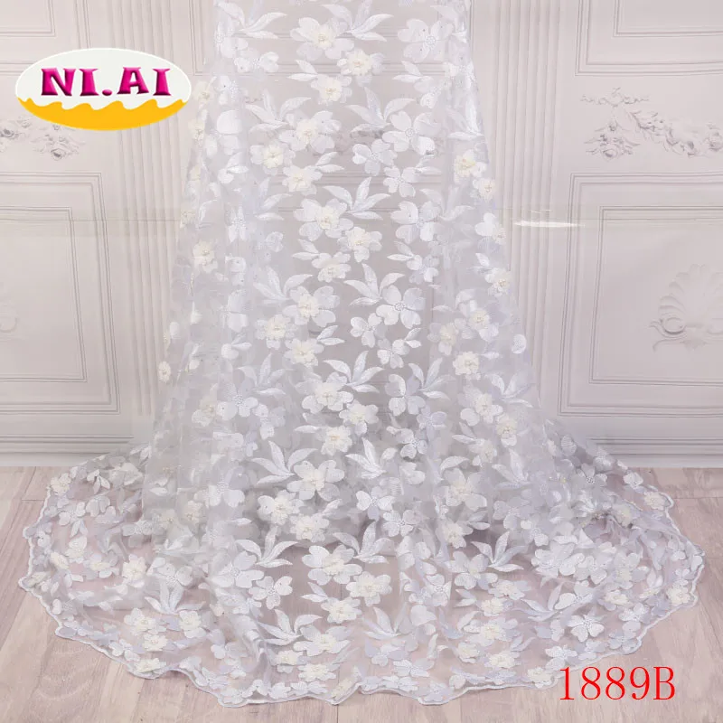 African Lace Fabric 2018 High Quality Orange French Tulle Applique Nigerian Trimmings For SewingNA1889B-1 | Дом и сад